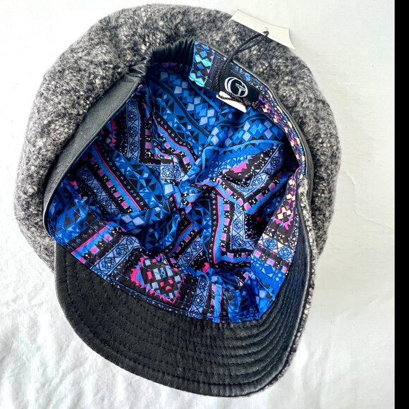 Newsboy Cap Style Hat, by Giovannio New York Salt & Pepper Polyester Blend, New! - Picture 15 of 16